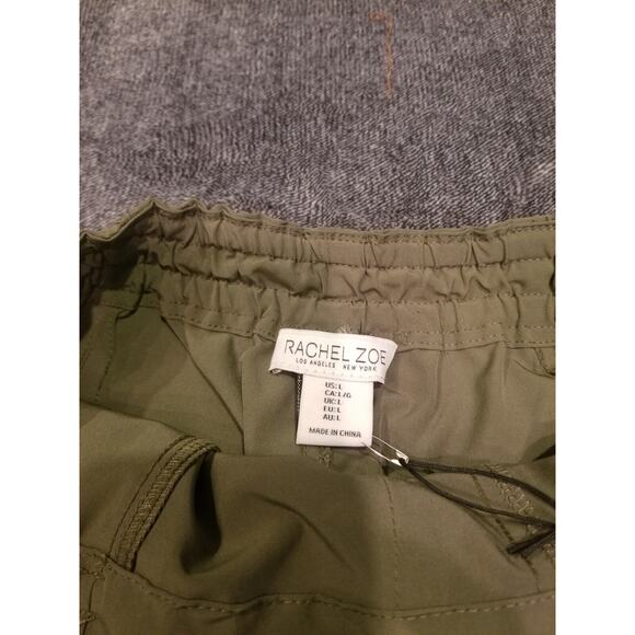 Rachel Zoe Women's‎ Sz Large Army Green Straight Wide Leg Jogger Pants - Picture 5 of 10